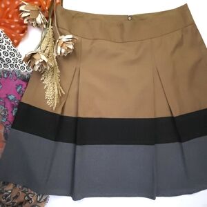 The Limited Tan, Black, and Gray A-Line Skirt Sz XL